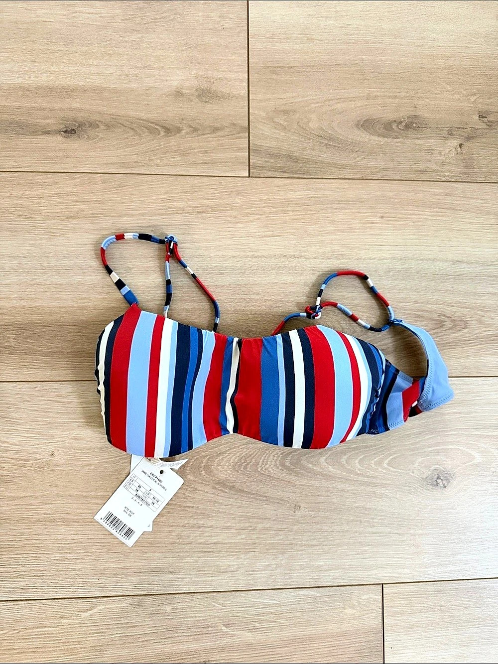 Calzedonia Striped Bikini Top Size Medium NWT